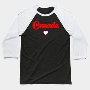 CANADA: I love Canada Baseball T-Shirt